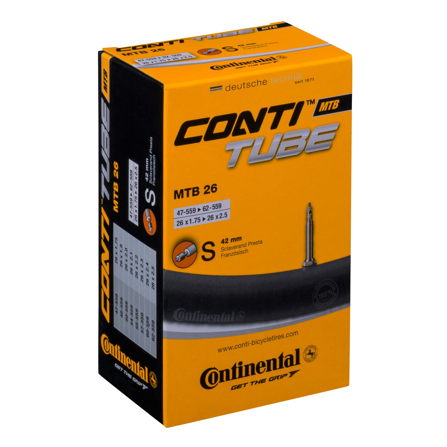CÂMARA DE AR CONTINENTAL CONTITUBE MTB 26 (FV) 42 MM