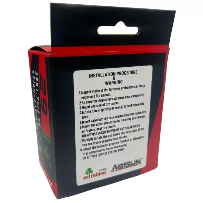 CÂMARA DE AR ARISUN SELF-SEALING 29X1,75/2,35 (FV) 40 MM