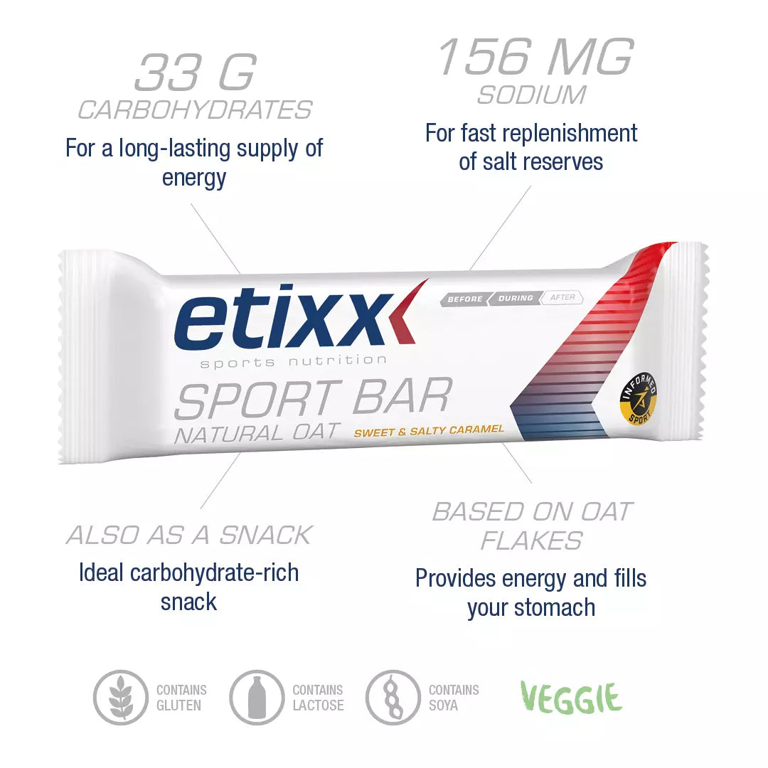 ETIXX SPORT BAR NATURAL OAT CARAMELO (55 G)
