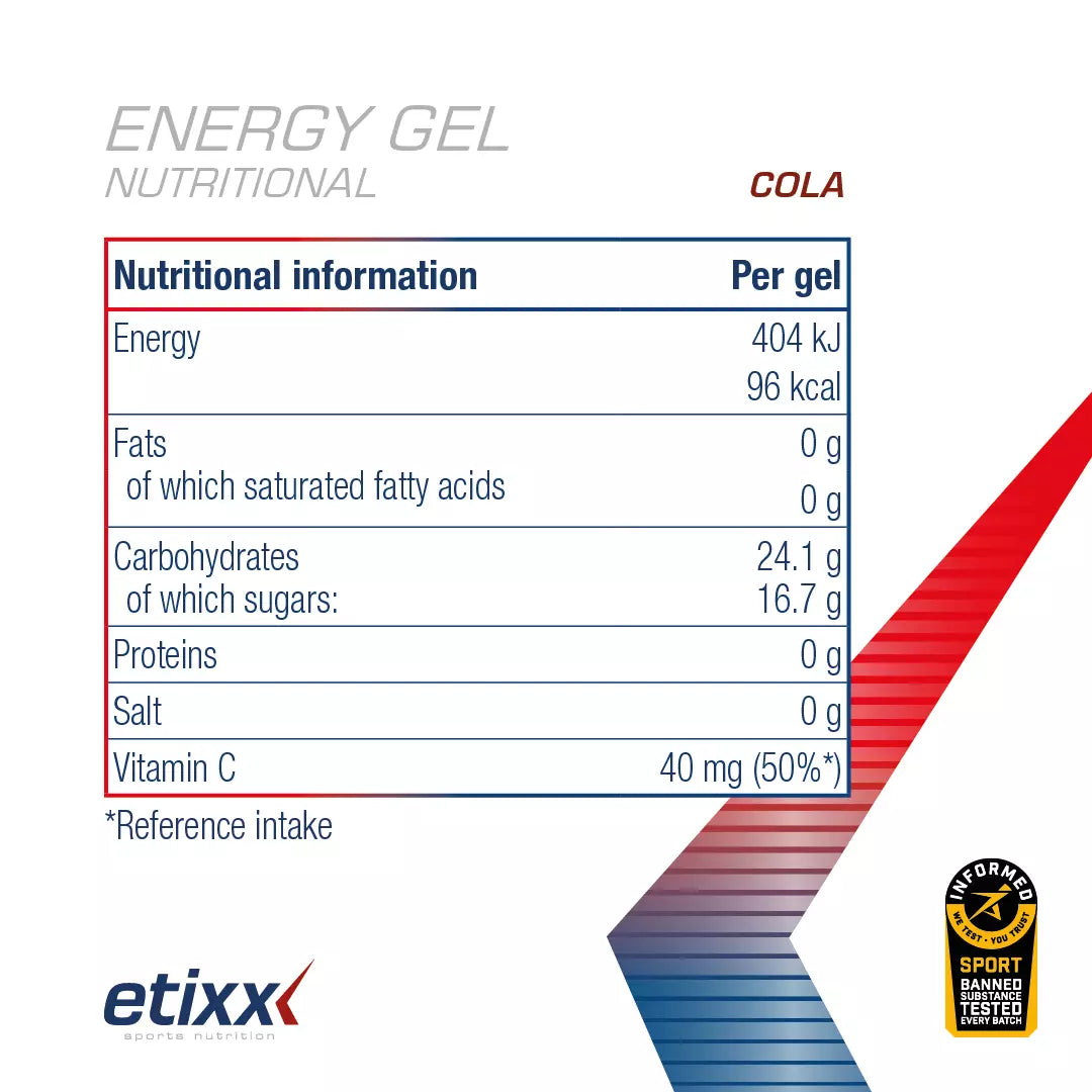 ETIXX ENERGY GEL NUTRITIONAL COLA (38 G)