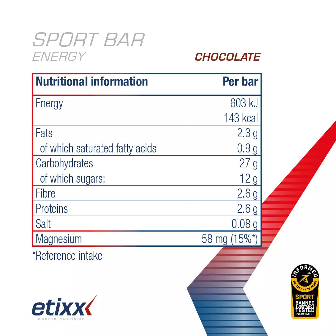 ETIXX SPORT BAR ENERGY CHOCOLATE (40 G)